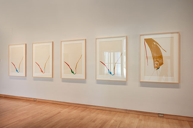 Installation view of THE LYRICAL MOMENT: Modern Contemporary Abstraction by Helen Frankenthaler and Heather Gwen Martin exhibition at USF Contemporary Art Museum. Photo: Will Lytch.