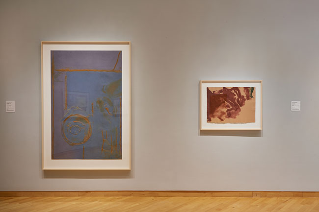 Installation view of THE LYRICAL MOMENT: Modern Contemporary Abstraction by Helen Frankenthaler and Heather Gwen Martin exhibition at USF Contemporary Art Museum. Photo: Will Lytch.