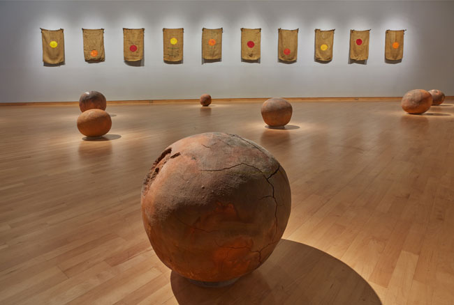 Bosco Sodi: Básico installation view at USF Contemporary Art Museum. Photo by Will Lytch.