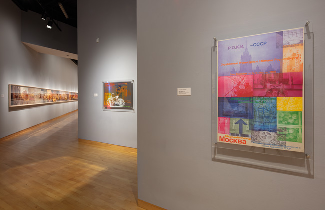 Installation view of OFFSET: Robert Rauschenberg at USF Graphicstudio at USF Contemporary Art Museum. Photo: Andres Ramirez.