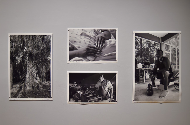 Installation view of I Keep The Ladders Clean: 2024 MFA Thesis exhibition at USF Contemporary Art Museum. Photo: Don Fuller.