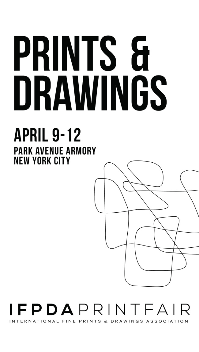 IFPDA Print Fair logo - prints & drawings April 9-12